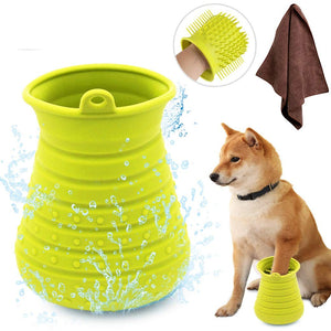 PawPal Cleansing Dog Brush & Towel